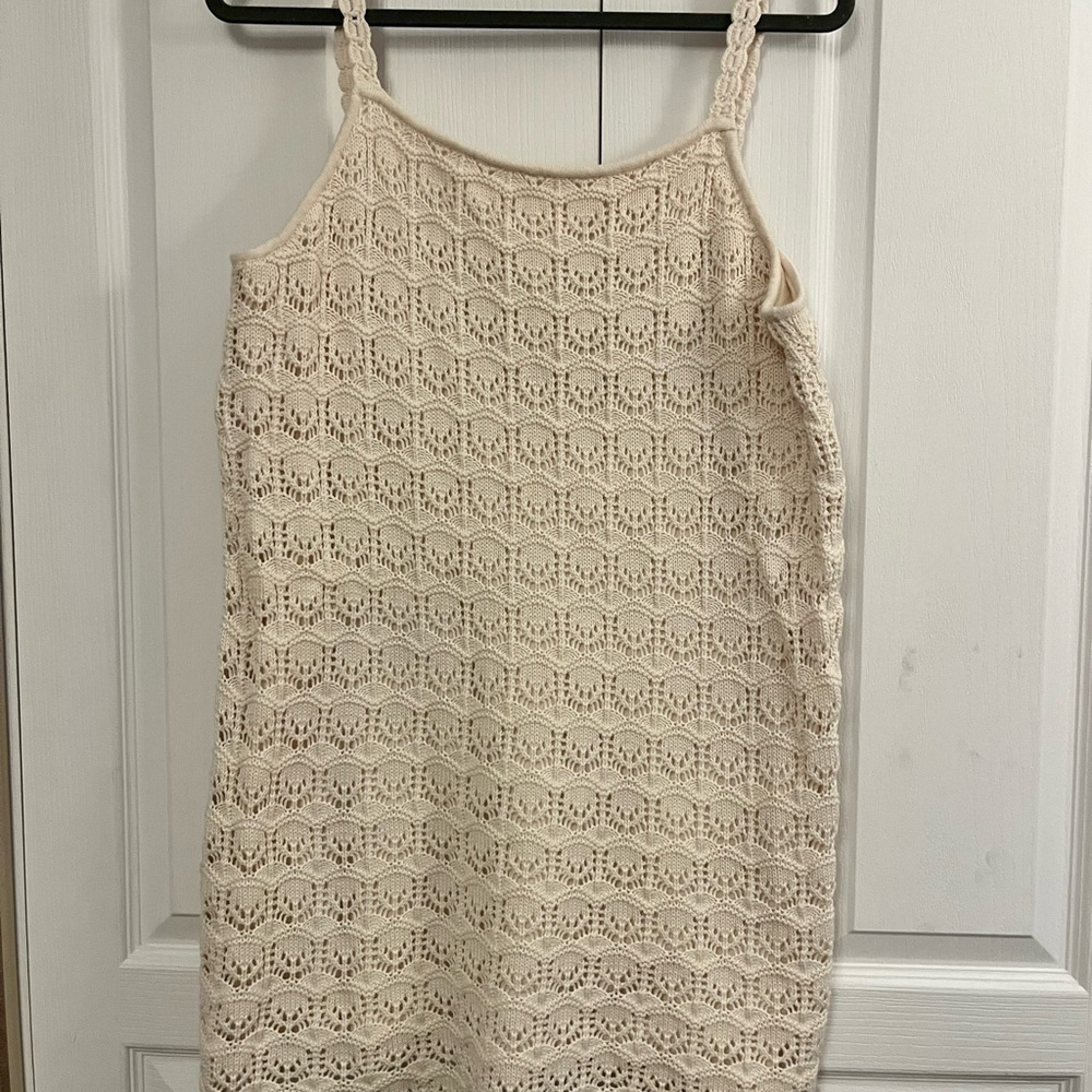 American Eagle Outfitters Cream Lace Mini Dress